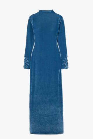 Maygel Coronel Fragola open-back velvet maxi dress