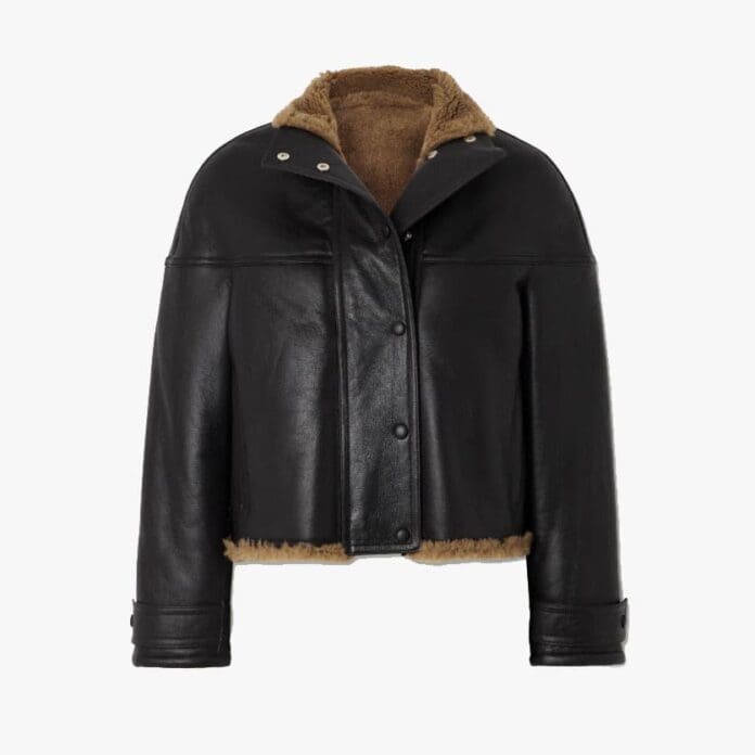 Yves Salomon Cropped Shearling Jacket