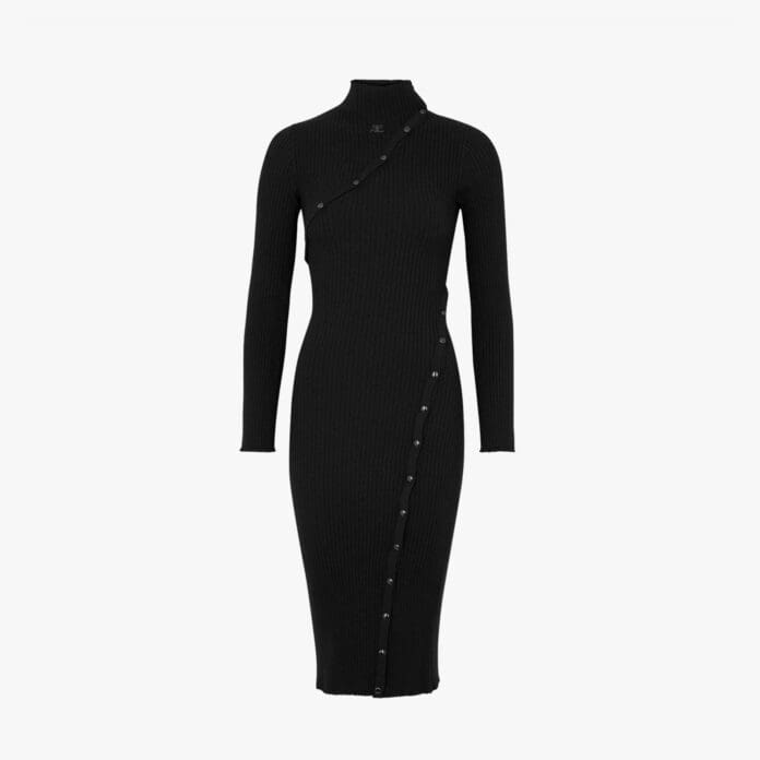 Courrèges ribbed knit midi dress