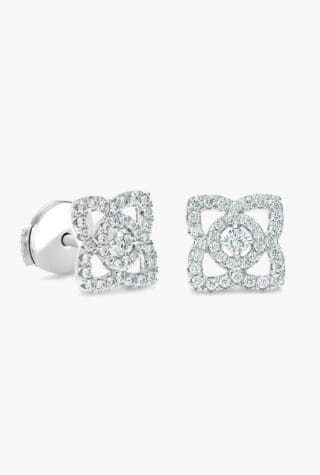 de beers enchanted lotus stud earrings