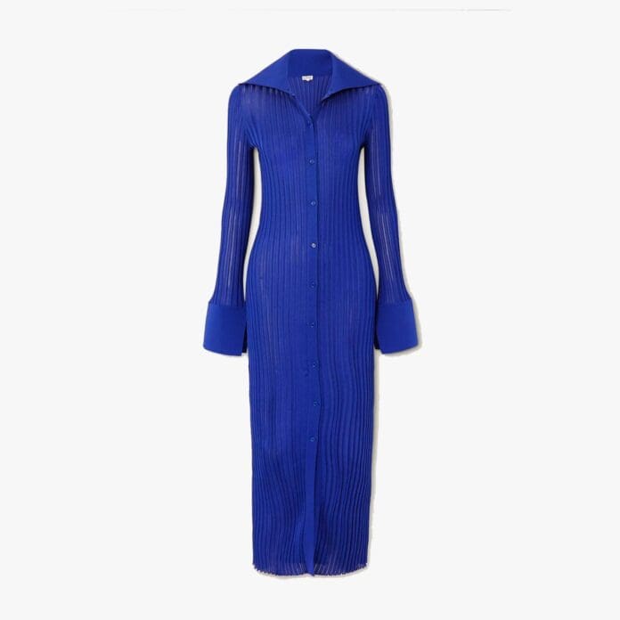 Loewe ribbed-knit midi dress