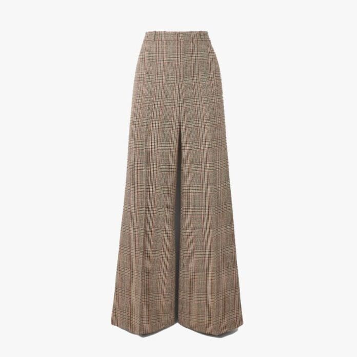 Chloé checked wide-leg trousers 