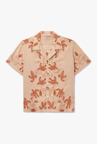 Bode Bougainvillea camp-collar shirt