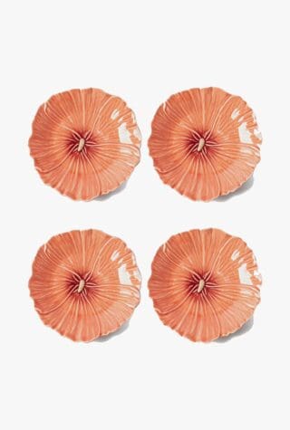 Bordallo Pinheiro Hollyhock dessert plates