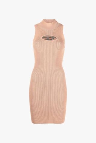 Diesel’s M-Onerva logo-plaque dress