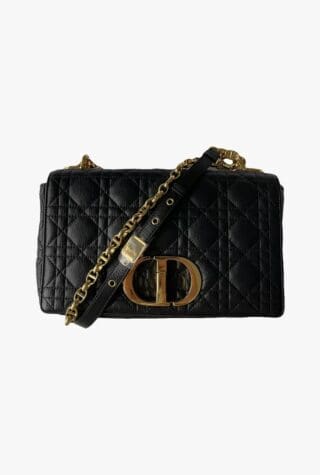 Black leather caro handbag