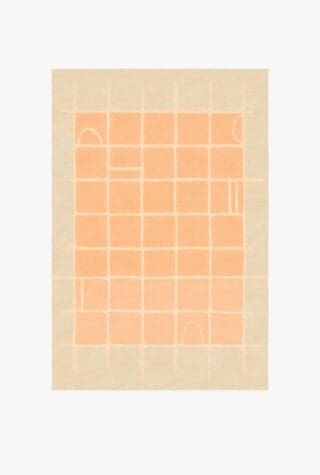 Ruggable Pantone Peach Fuzz tufted rug