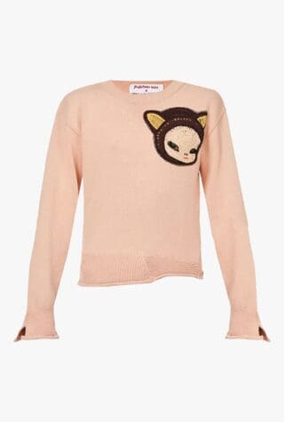 Stella McCartney x Yoshitomo Nara embroidered cotton knitted jumper