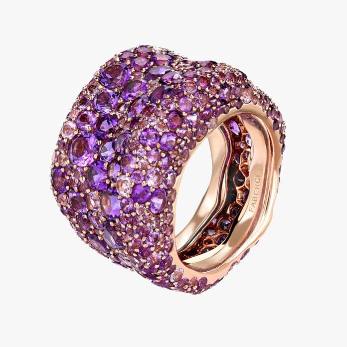 Fabergé' Emotion rose gold amethyst ring