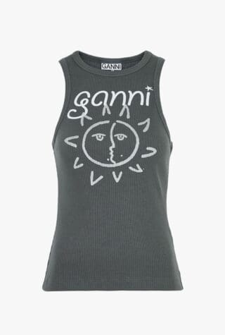 Ganni sun-print tank