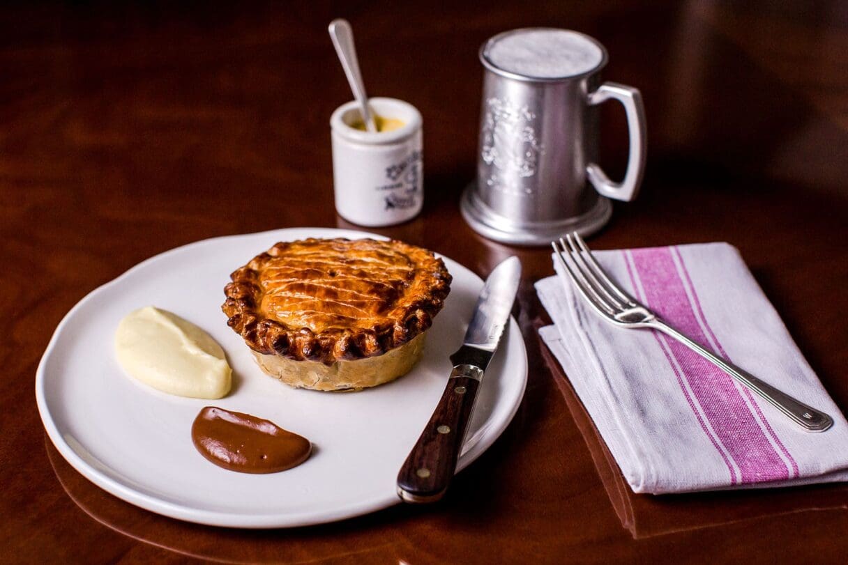 the wigmore beef and onion pie