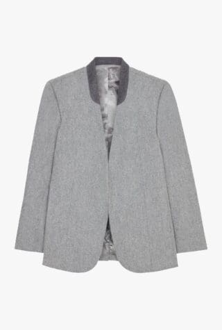 Clothsurgeon grey flannel collarless blazer