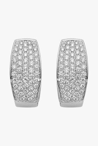 Earrings with diamond pavé