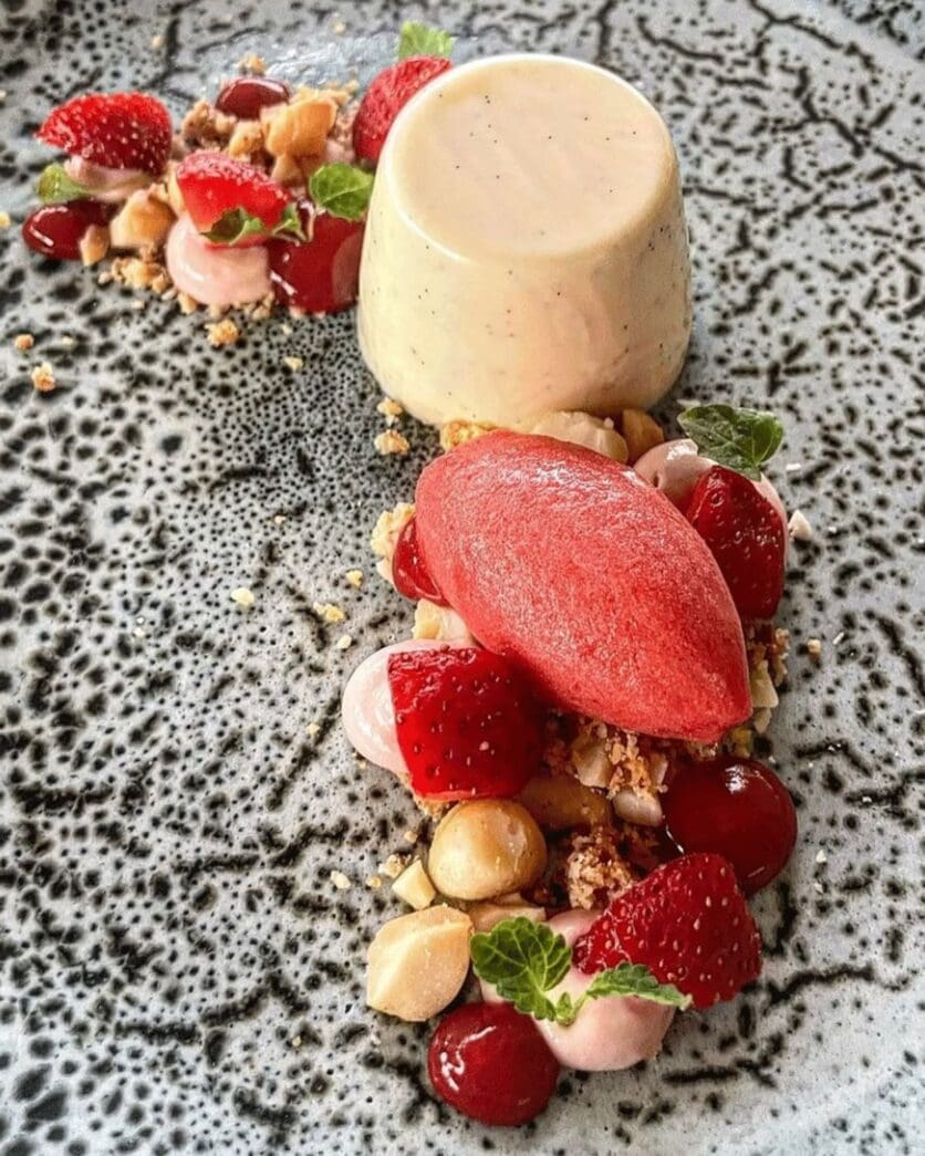 feathered nest panna cotta