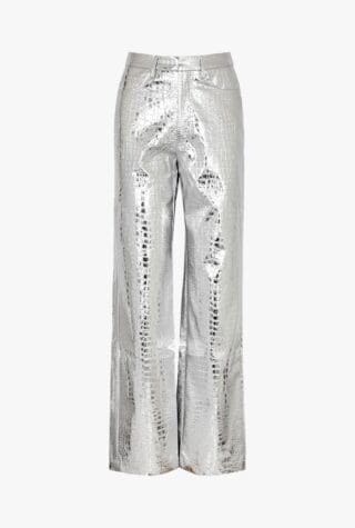 Rotate Birger Christensen metallic faux leather trousers
