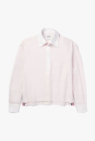 Thom Browne grosgrain-trimmed supima cotton Oxford shirt