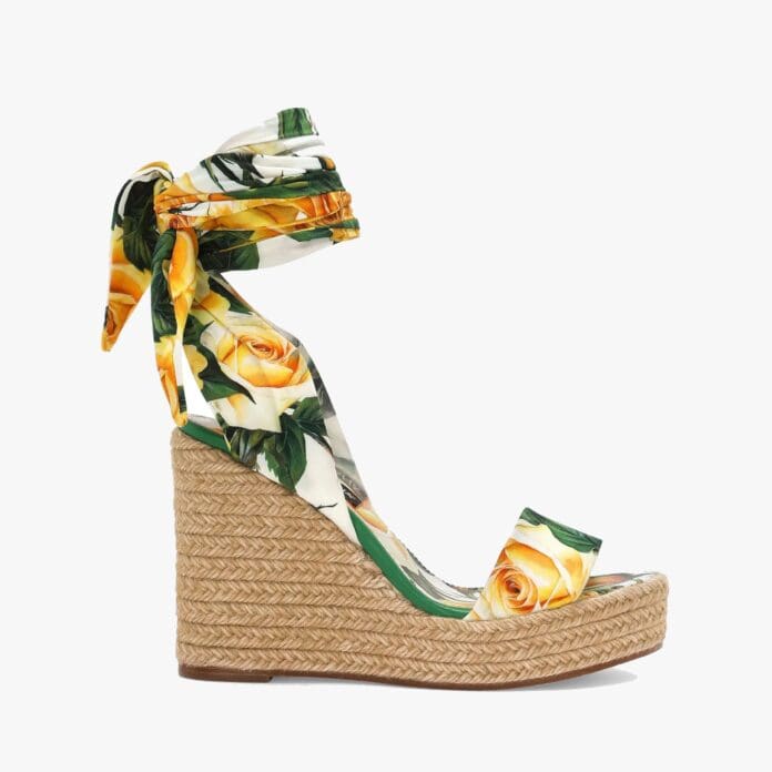 Dolce & Gabbana floral wedge sandals