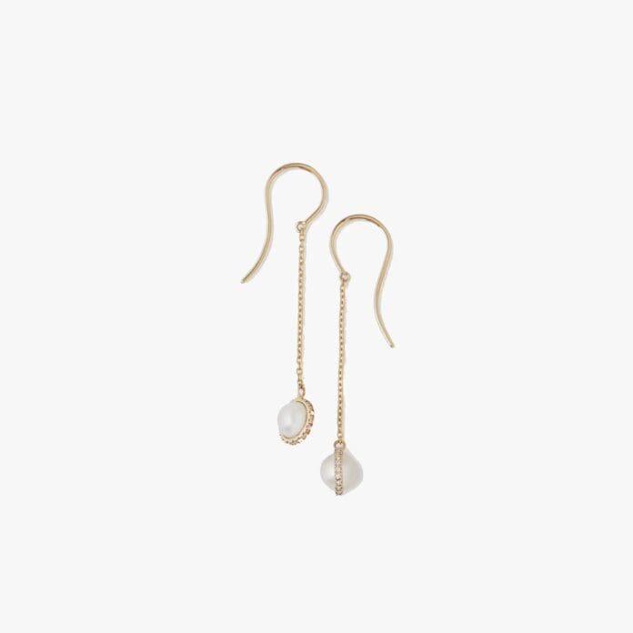 Melissa Joy Manning pearl chain drop Earrings
