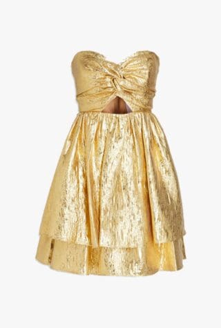 Carolina Herrera cutout plissé silk georgette dress