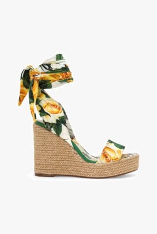 Dolce & Gabbana floral-print wedge sandals