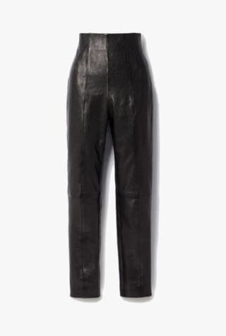 Khaite Lenn high-rise leather trousers