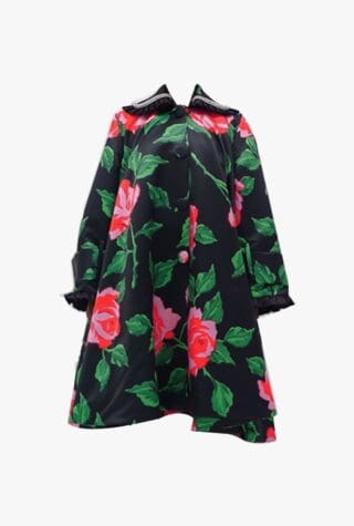 Richard Quinn Arabella rose-print duchesse-satin coat