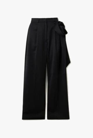 Simone Rocha appliquéd pleated woven straight-leg trousers