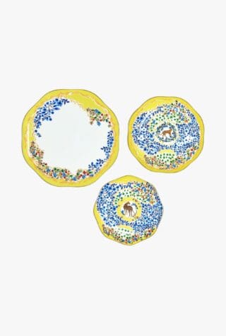 Jessie Zhao Yellow Garden set of plates