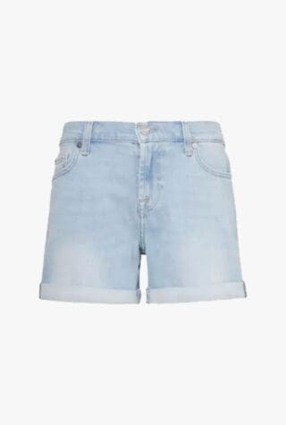 7 for all mankind folded cuff denim shorts amy winehouse style