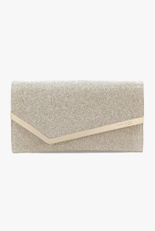 Jimmy Choo Emmie glittered clutch