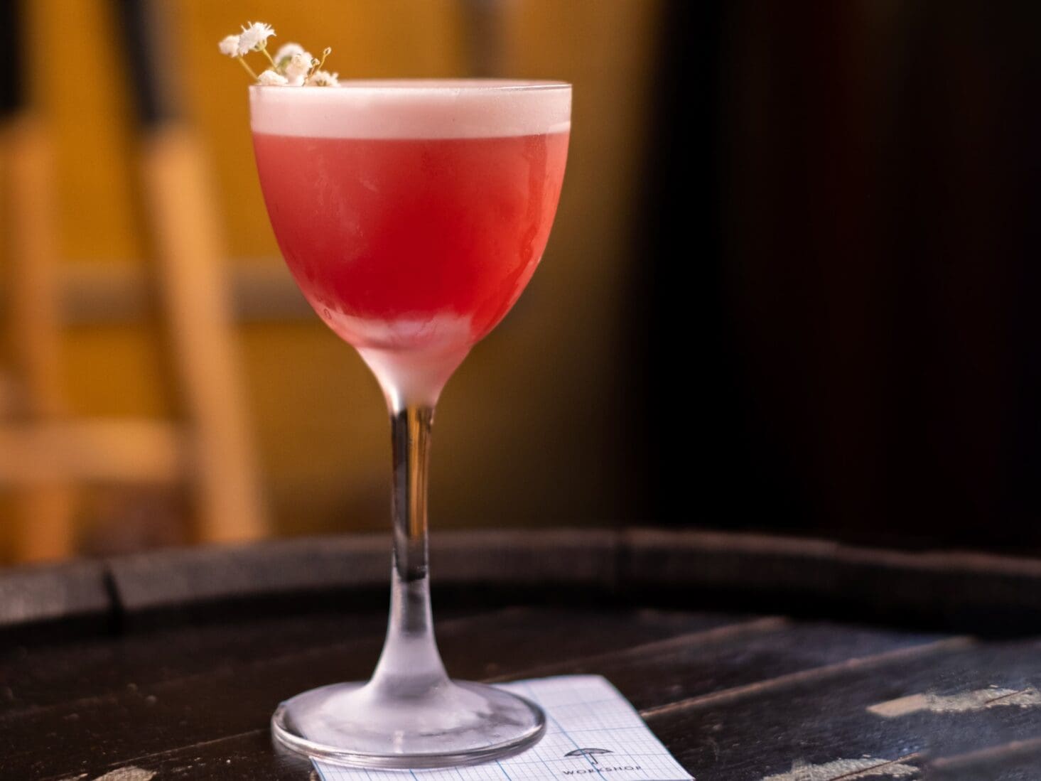 crimson and clover cocktail the umbrella workshop