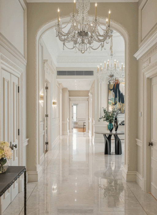 mayfair apartment hallway