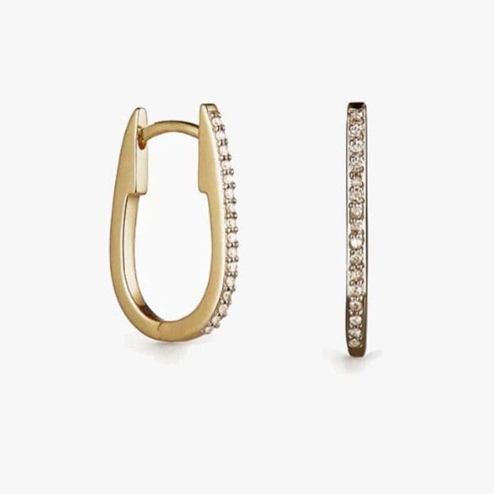 Otiumberg Oval Diamond Hoops
