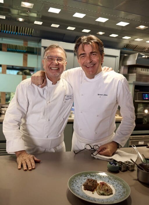 Yannick Alléno and Raymond Blanc