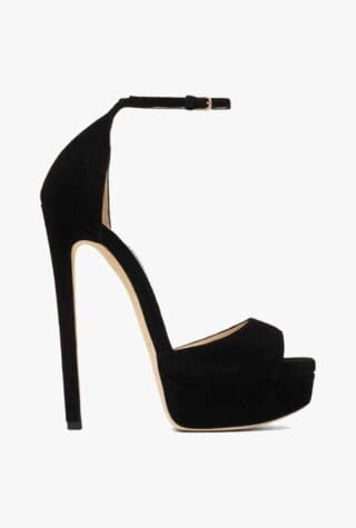Jimmy Choo max 150 suede sandals amy winehouse style
