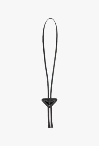 Prada Saffiano triangle necklace