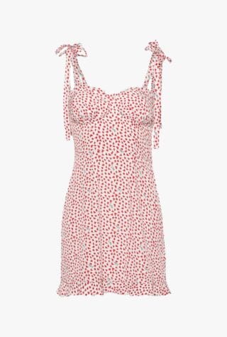 Rotate Birger Christensen heart-print flared minidress