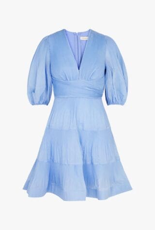 Zimmermann plissé organza mini dress harvey nichols event dressing