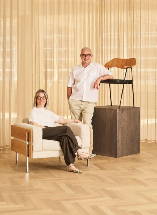 Sabina Miller, buying director, Heal’s with Paul Newman, founder, Case