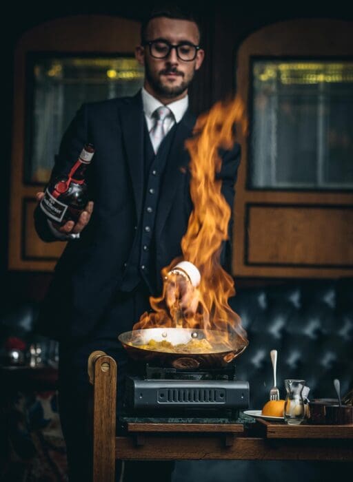 the game bird restaurant trolley