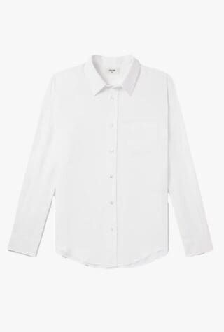 Celine Homme logo-embroidered linen shirt what to wear to a wedding men