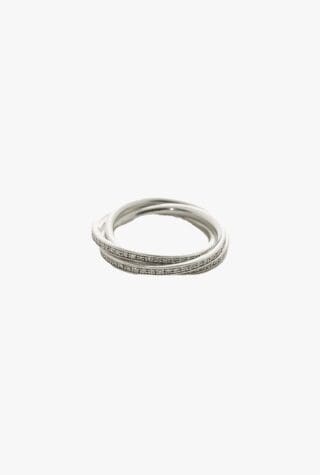 Monica Vinader Triple Rolling diamond ring