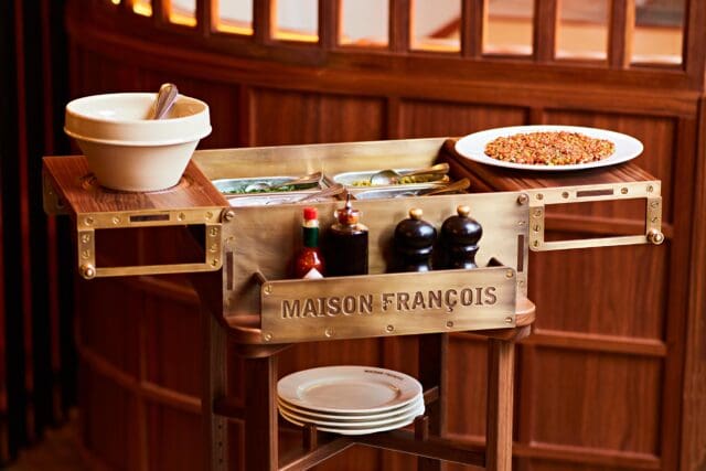 maison francois steak tartare trolley