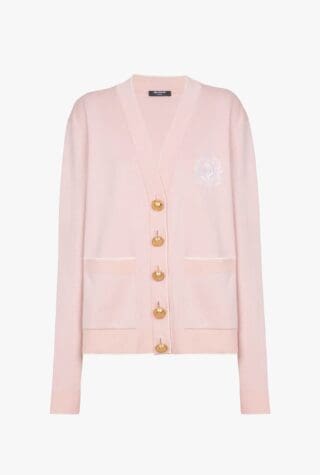 Balmain Silk-Cotton Embroidered Cardigan