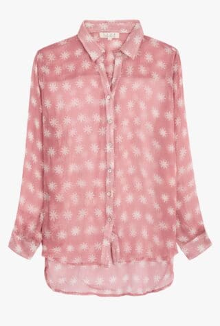 Elodie printed silk-georgette shirt
