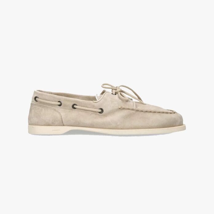 John Lobb Foil suede boat shoes