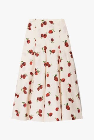 Khaite Lenno silk midi skirt