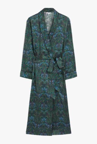 LibertyPeacock Manor silk satin robe