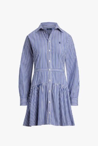 Ralph Lauren Striped Cotton Panelled Shirtdress