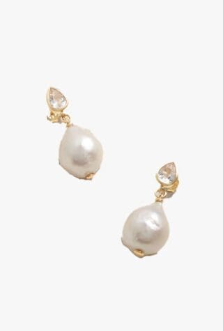 Alison Lou Tear 14-karat gold, topaz and pearl earrings what to wear to wimbledon